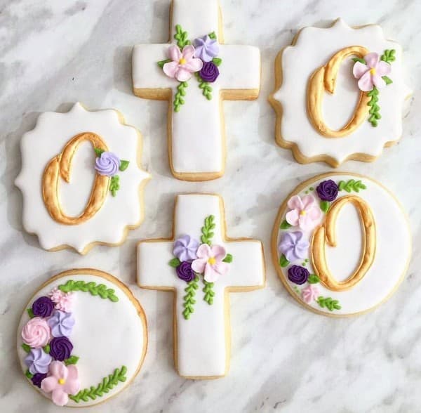 cookies made for a baptism party