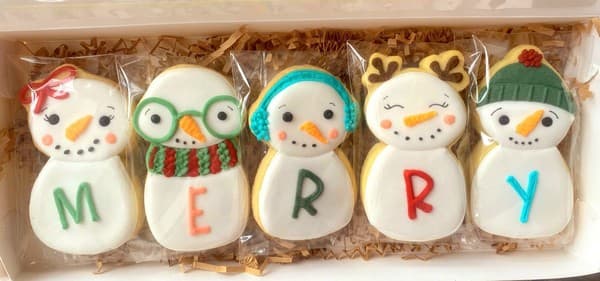 merry christmas themed cookies