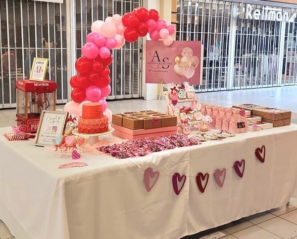 Balloon arch A&S Event Creations special event loads of dessert treats and giveaways 